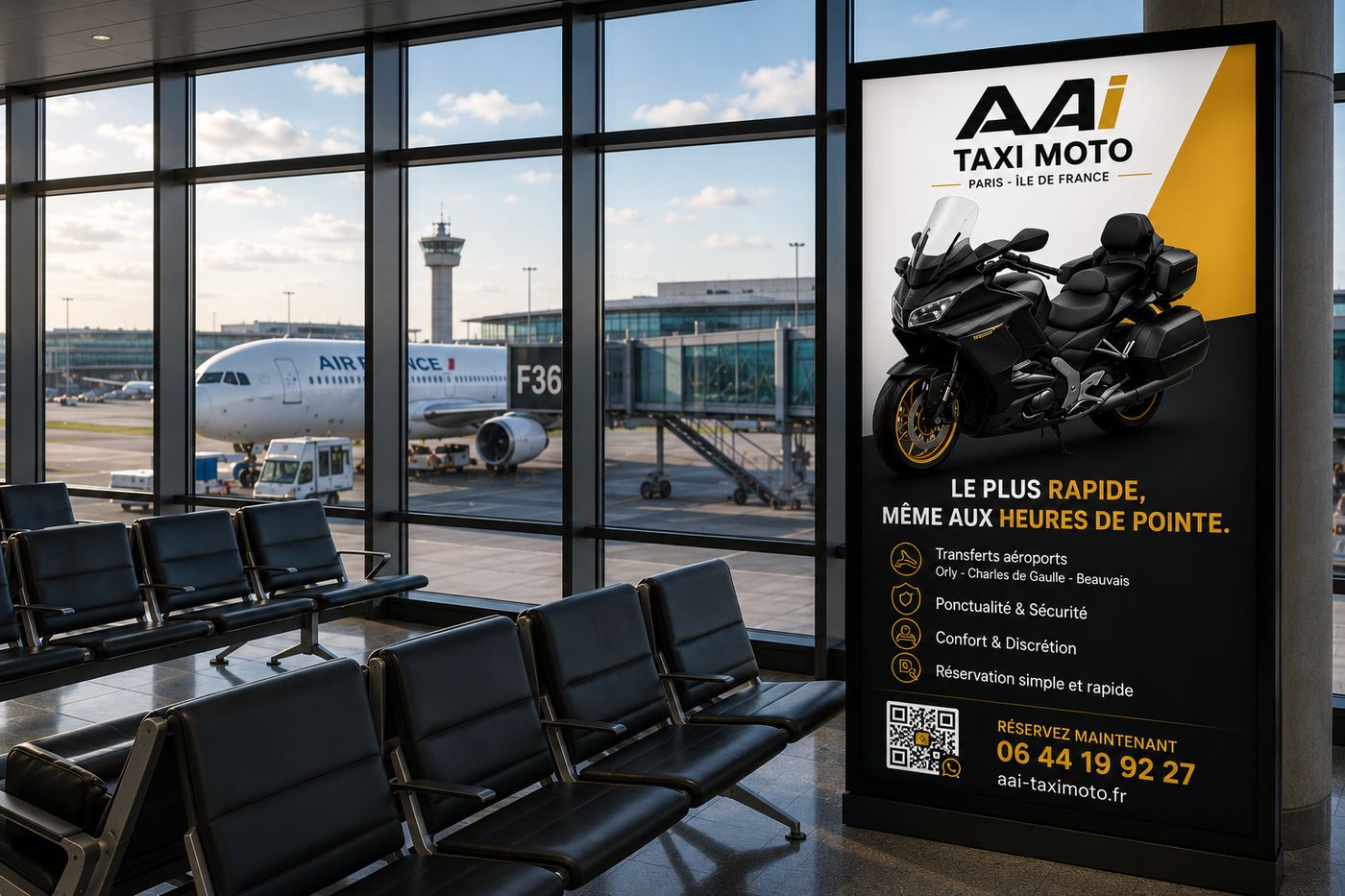 AAI Taxi Moto en aéroport