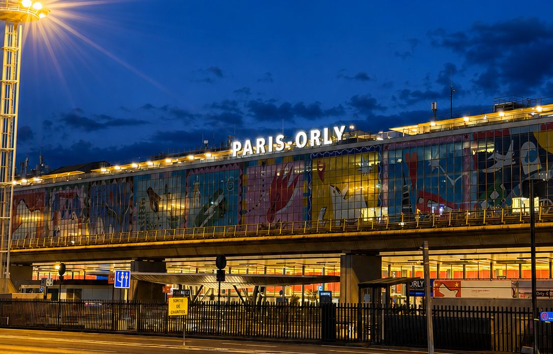 Terminal Paris-Orly de nuit